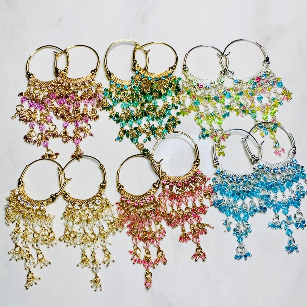 6 pairs of Chandelier Earrings